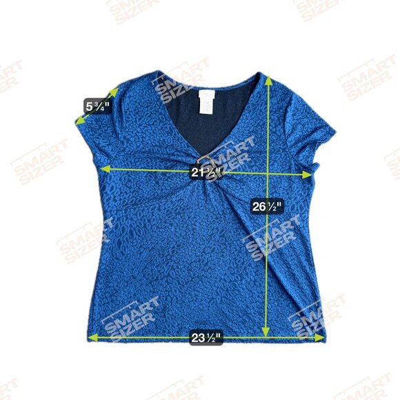 Jaclyn Smith‎ Babydoll Top Womens XXL Empire Waist Animal Print Stretchy Vintage - Picture 2 of 7